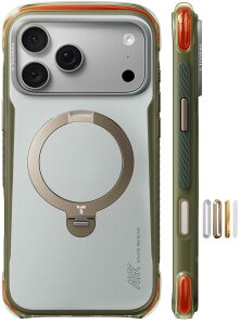 TORRAS �ϏՌ��X�}�z�P�[�X iPhone 18 Pro / 18 Pro Max �ϏՌ� ��w�G�A�o�b�O MagSafe�Ή� 360°��]�����O�X�^���h �c�����Ή� �h���O���b�v iPhone17Pro �P�[�X iPhone17ProMax �o�[�K���f�B �O���C�V���[ Ostan
