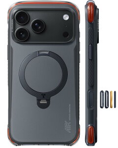 TORRAS �ϏՌ��X�}�z�P�[�X iPhone 18 Pro / 18 Pro Max �ϏՌ� ��w�G�A�o�b�O MagSafe�Ή� 360°��]�����O�X�^���h �c�����Ή� �h���O���b�v iPhone17Pro �P�[�X iPhone17ProMax �o�[�K���f�B �O���C�V���[ Ostan