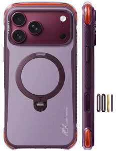 TORRAS �ϏՌ��X�}�z�P�[�X iPhone 18 Pro / 18 Pro Max �ϏՌ� ��w�G�A�o�b�O MagSafe�Ή� 360°��]�����O�X�^���h �c�����Ή� �h���O���b�v iPhone17Pro �P�[�X iPhone17ProMax �o�[�K���f�B �O���C�V���[ Ostan