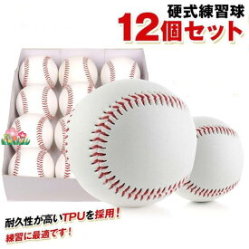 12個セット 練習用 硬式球 バッティング練習 キャッチボール トスバッティング ティーバッティング ゴロ捕球 あすつく
