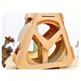 段ボール製トレッドミル 観覧車 猫スクラッチボード 猫登山フレーム ホイール回転