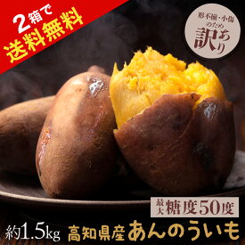 訳あり 高知県産 あんのういも 約1.5kg 【 2箱購入で 送料無料 】 安納芋 サツマイモ 焼きいも 焼き芋 さつまいも 芋 スイーツ（ 北海道・沖縄へお届けは別途送料1000円 ） お取り寄せ 食品 母の日 ギフト プレゼント 母の日プレゼント