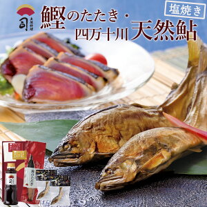 【クーポンご利用で期間限定10%OFF】鰹のたたき・四万十川 天然鮎 塩焼きセット 高知県 四万十川 鮎 あゆ かつおのたたき(005156)