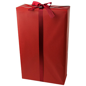 ラッピング 安心の実績 高価 買取 強化中 ギフト2本箱 包装紙 日本正規代理店品 赤 +リボン
