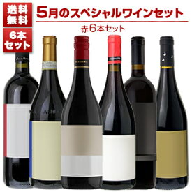 【送料無料】1本あたり1650円！5月のスペシャルワインセット赤6本 赤 ★ イタリアワイン (750ml×6) 福袋