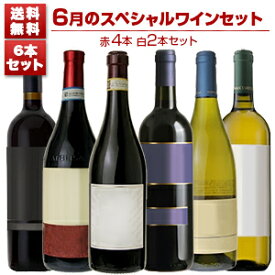 【送料無料】1本あたり2750円！6月のスペシャルワインセット赤4本白2本 イタリアワイン (750ml×6) 福袋