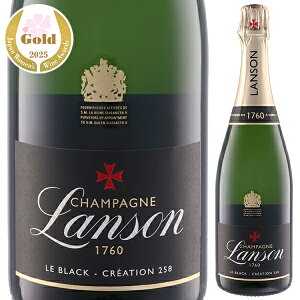 【6本〜送料無料】ランソン ブラック クリエイション NV ランソン スパークリング 白ワイン シャンパン フランス 750ml ピノ ノワール シャンパーニュ 果実味 フレッシュ