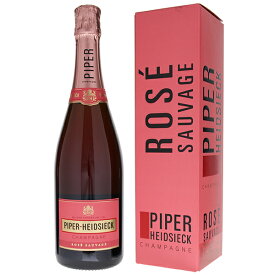 P5倍【6本〜送料無料】ロゼ ソヴァージュ NV パイパー エドシック ギフトボックス入り スパークリング ロゼワイン シャンパン フランス 750ml ピノ ノワール シャンパーニュ 果実味