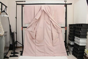 正絹訪問着 訳あり実店舗キャリー在庫 浜つむぎ生地使用 薄小豆(山) お祝い 着付 お稽古 送料無料 送料込み