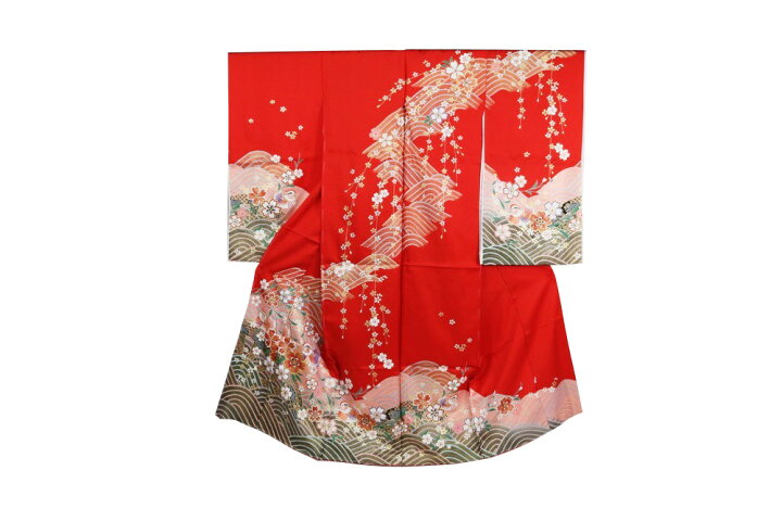 楽天市場】呉服屋 七五三 正絹 四ツ身着物 7歳 絵羽柄 反物 未仕立て品  