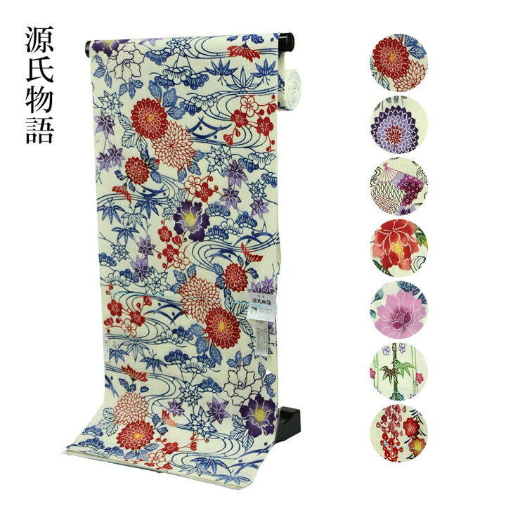 楽天市場】呉服屋 綿麻 女性浴衣 源氏物語 東京本染め 両耳 反物 紅型  