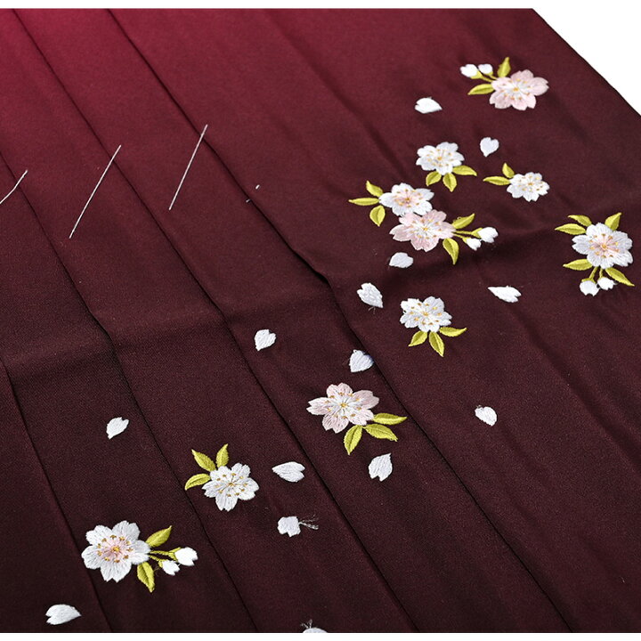 楽天市場】袴 えんじ（ぼかし・刺繍） 紐下丈83?102cm 刺しゅう 卒業式 