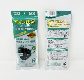 人気のマスク！！　JN95マスク　ブラック（5枚入り）＊メール便対応