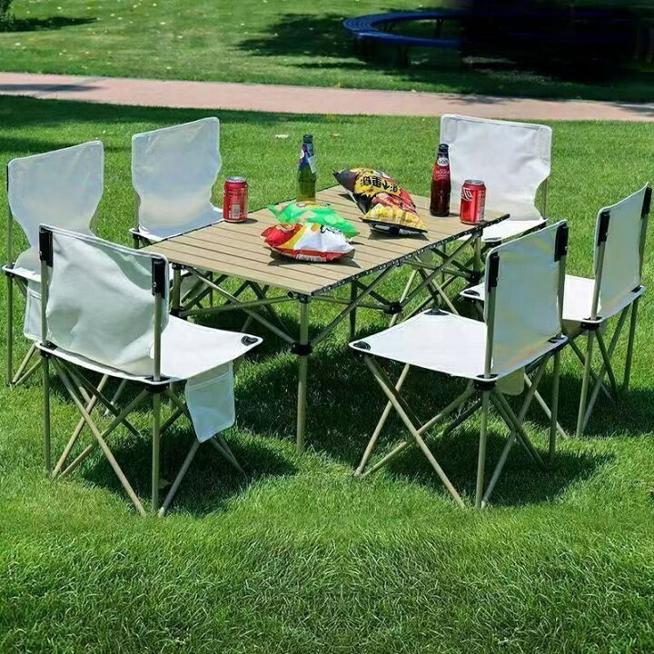 楽天市場】アウトドア テーブル チェア 7点セット キャンプ テーブル  