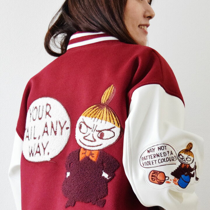 楽天市場】キャラクター サガラ刺繍 袖 合皮 スタジャン レディース 