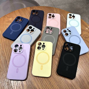 iPhone15 14�@13 Plus Pro Max �ϏՌ� �����Y�ی� ���C�����X�[�d �}�O�Z�[�t�Ή� �w�ʕی� �X�}�z�P�[�X Magsafe �K���X �����Y�J�o�[ ���ڕt�� �w�ʌ^