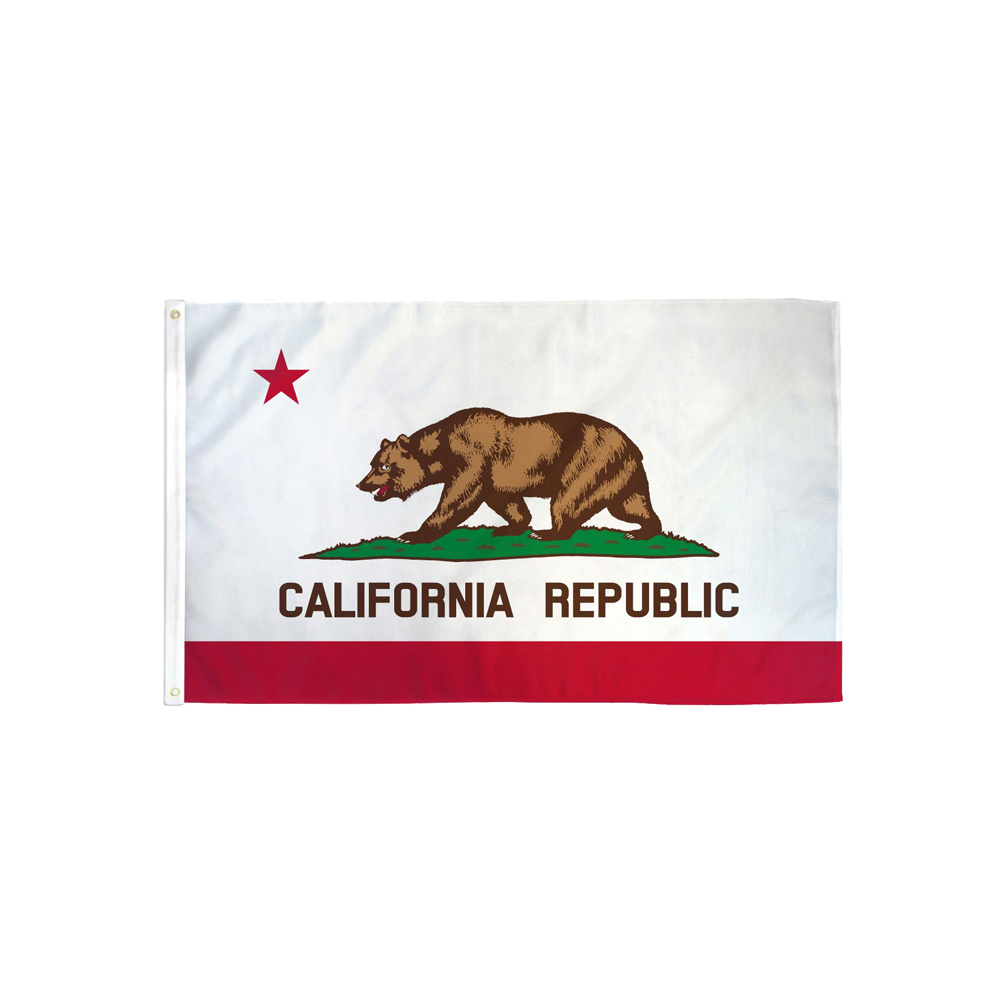 イベントの看板変わりやパレード パーティー 店舗の飾りなどに 中型サイズ旗 OUTLET SALE アメリカンフラッグ カリフォルニア California 60×90cm Flag 州旗 割引 2×3ft
