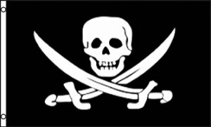 �A�E�g���b�g �y�A�����J���t���b�O�z �p�C���[�c Jack Rackham Flag�i�W�����E���J���j�y���[���։z 3×5ft�i150×90cm�j FP-009