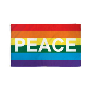 �A�E�g���b�g �y�A�����J���t���b�O�z ���C���{�[�s�[�X �t���b�O�y���[���։zRainbow Peace Flag 3×5ft�i150×90cm�j RF-006