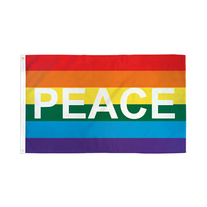 楽天市場 アメリカンフラッグ レインボーピース フラッグ メール便可 Rainbow Peace Flag 3 5ft 150 90cm The Diy Depot 楽天市場店