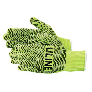 ULINE HI-VIS PVC DOT KNIT GLOVES �n�C�r�X �u���F �r�j�{�c��� �R�� �O���[�u S-21092