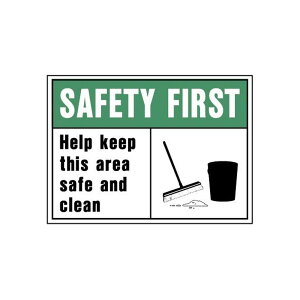 HY-KO SAFETY FIRSTTCyHLP KEEP AREA CLEANz HY-5720