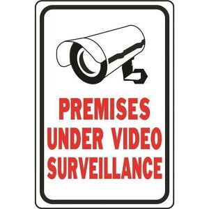HY-KO 12x18HeavyDuty�A���~�T�C���v���[�g�yVIDEO SURVEILLANCE�z HY-HW-201