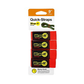 Wrap-it(ラップイット) クイックストラップ 9" x 1" (4 Pack)レッド 104-BS-9RE
