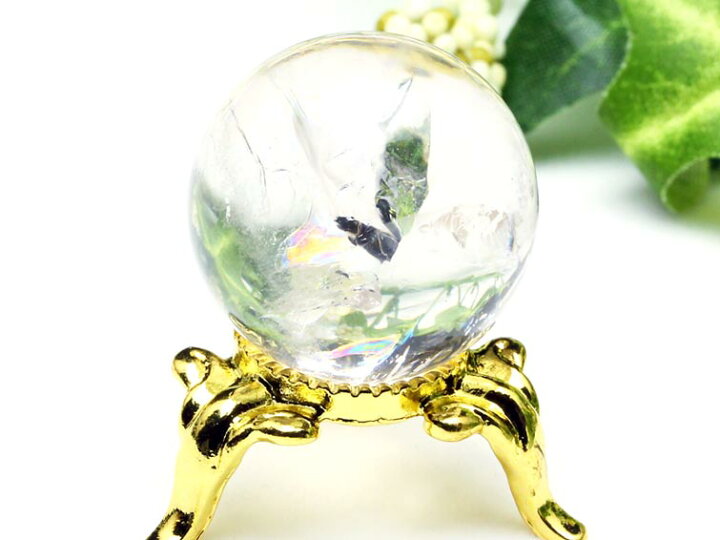 楽天市場】アイリスクォーツ スフィア 虹入り 水晶 丸玉 台座付属 好き  