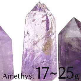 アメジスト ポイント アメジスト 六角柱 1個 約17g～25g Crystal 原石 アメシスト 紫水晶 amethyst 置物 ランダム発送 742-8
