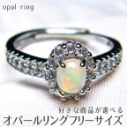 オパール リング 指輪 フリーサイズ 好きな商品が選べる 蛋白石 プレシャスオパール opal ring 10月の誕生石 遊色効果 幸運 メンズ レディース 一点物 メール便可 [M便 1/20]