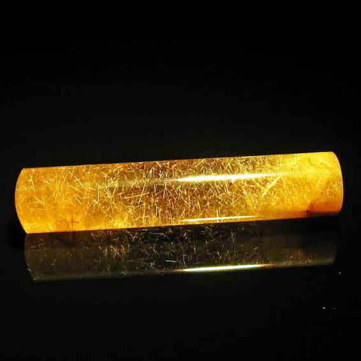 楽天市場】ルチルクォーツ 印材 水晶 12mm 認印 銀行印 一点物 147-17 