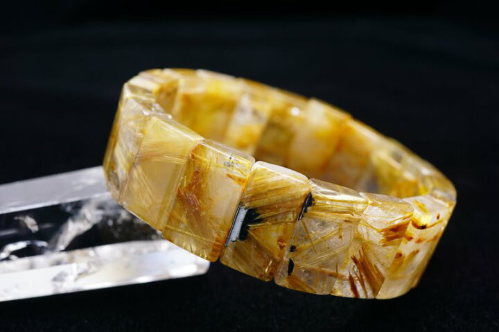 楽天市場】タイチンルチル バングル rutilelated quartz bangle ルチル 