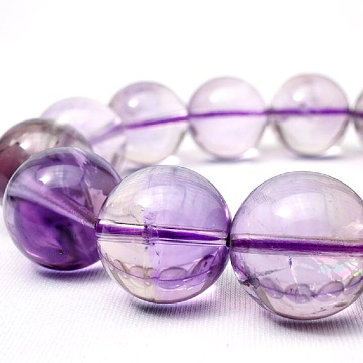 楽天市場】アメトリン ブレスレット 15mm バイカラークォーツ ametrine 
