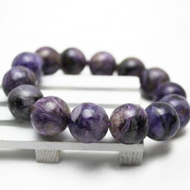 チャロアイト ブレスレット 16mm チャロ石 ブレス charoite bracelet パープル メンズ レディース パワーストーン 天然石 一点物 [送料無料] 211-764