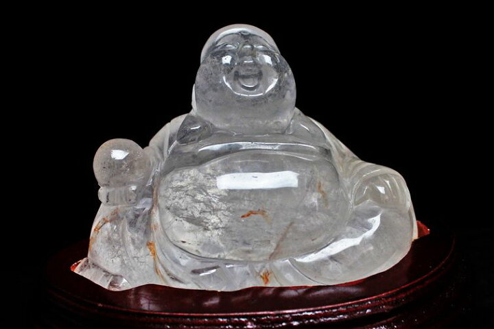 楽天市場】水晶 置物 手彫り 布袋様 置物 2.4Kg クリスタルクォーツ 