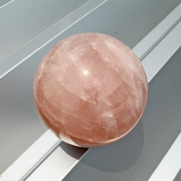 楽天市場】9Kg ローズクォーツ 丸玉 185mm 台座付属 rosequartz 薔薇 