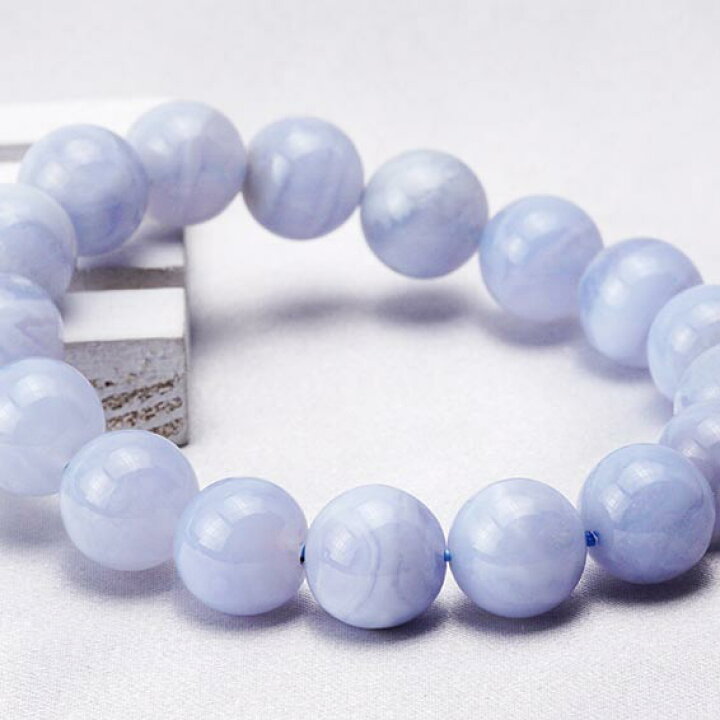 楽天市場】ブルーレースアゲート ブレスレット 12mm blue lace agate 
