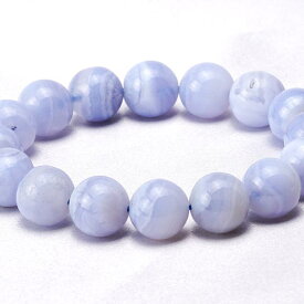 ブルーレースアゲート ブレスレット 12.5mm メノウ アゲート ブレス blue lace agate bracelet メンズ レディース ランダム発送 メール便可 [M便 1/10] 711-31