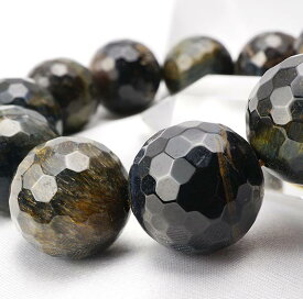 ＼ポイント10倍＆最大3千円OFF／ ミックスタイガーアイ ブレスレット 128面カット 18mm 虎目石 ブレス タイガーアイ Bracelet 腕輪 メンズ レディース ランダム発送 メール便可 [M便 1/10] 711-92