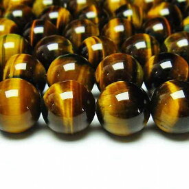 イエロータイガーアイ 一連 12mm ビーズ アクセサリーパーツ ハンドメイド ランダム発送 メール便可 [M便 1/5] 714-28