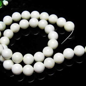 シャコガイ 一連 10mm ビーズ アクセサリーパーツ ハンドメイド ランダム発送 メール便可 [M便 1/5] 714-40