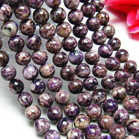 チャロアイト 一連 10mm ビーズ charoite チャロ石 アクセサリーパーツ ハンドメイド メンズ レディース ランダム発送 [送料無料] 714-80