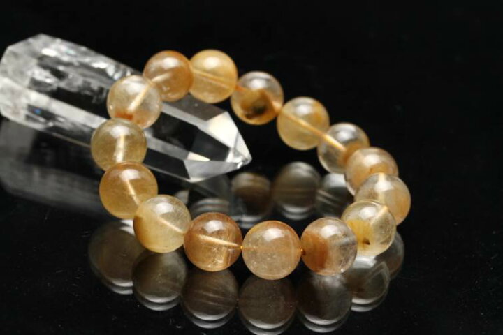 楽天市場】ルチルクォーツ ブレスレット 14mm rutilated quartz 
