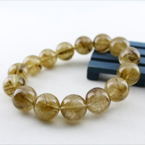 �v���`�i���`���N�H�[�c �u���X���b�g 15mm �j���萅�� �v���`�i���`�� �u���X rutilated quartz bracelet �����Y ���f�B�[�X ��_�� �������� 211-4587