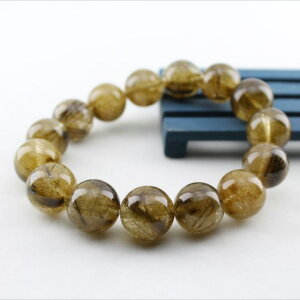 �v���`�i���`���N�H�[�c �u���X���b�g 15mm rutilated quartz bracelet �v���`�i���`�� �u���X �j���萅�� �����Y ���f�B�[�X ��_�� �������� 211-4588