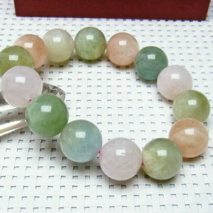 楽天市場】ベリル ブレスレット 15mm beryl bracelet ミックスベリル 