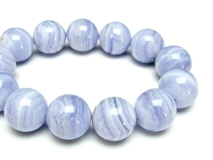 楽天市場】ブルーレースアゲート ブレスレット 16mm ブレス blue lace 