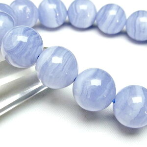 �u���[���[�X�A�Q�[�g �u���X���b�g 14mm ���m�E blue lace agate bracelet �u���X �����Y ���f�B�[�X ��_�� [��������] 111-12700