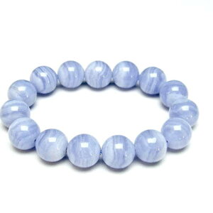 �u���[���[�X�A�Q�[�g �u���X���b�g 14mm �u���X ���m�E blue lace agate bracelet ��_�� [��������] 111-12703